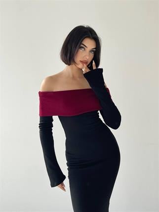 Robbie Straplez Uzun Elbise - Siyah