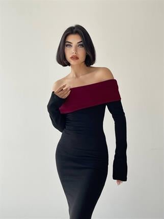 Robbie Straplez Uzun Elbise - Siyah