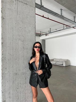 Rodya Deri Ceket Basic - Siyah