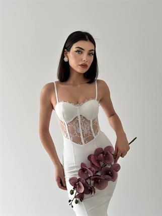 Romantica Dantel Detay Elbise