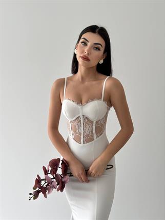 Romantica Dantel Detay Elbise