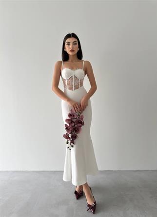 Romantica Dantel Detay Elbise