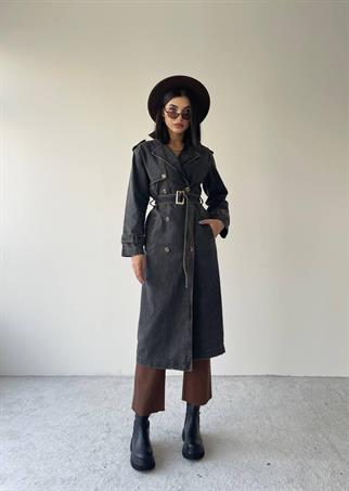 Salvador Denim Trençkot - Siyah
