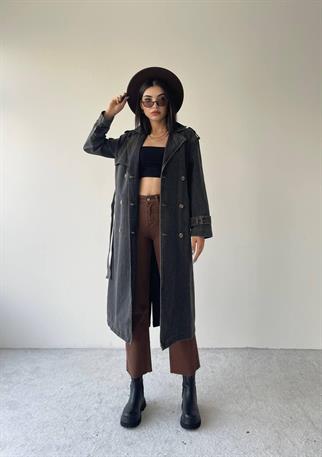 Salvador Denim Trençkot - Siyah