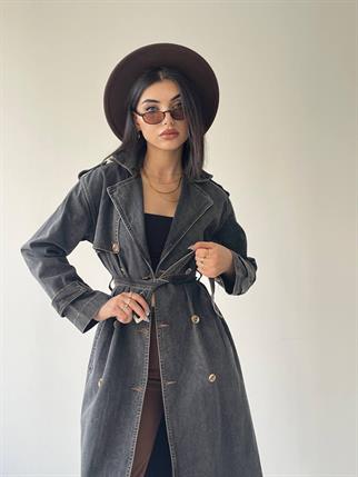 Salvador Denim Trençkot - Siyah