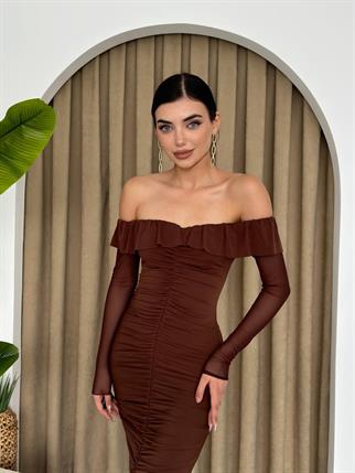 Sandy Tül Kol Tasarım Elbise