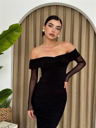 Sandy Tül Kol Tasarım Elbise