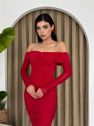 Sandy Tül Kol Tasarım Elbise