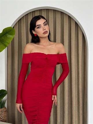 Sandy Tül Kol Tasarım Elbise