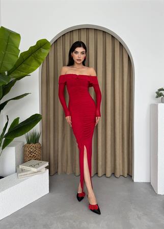 Sandy Tül Kol Tasarım Elbise