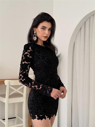 Sara Dantel Tasarım Mini elbise