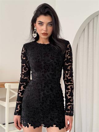 Sara Dantel Tasarım Mini elbise