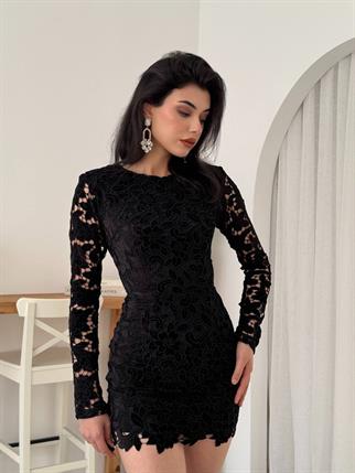 Sara Dantel Tasarım Mini elbise
