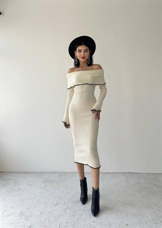 Seyran Triko Straplez - Beyaz