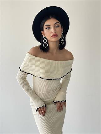 Seyran Triko Straplez - Beyaz