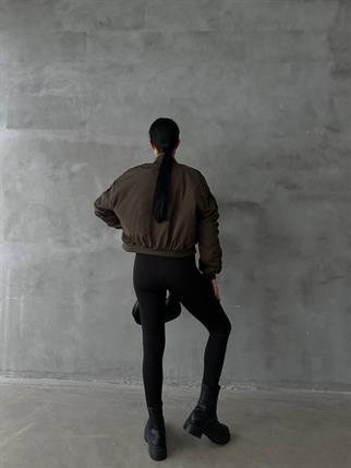 Short Pilot Bomber Ceket Petroli - Yeşil