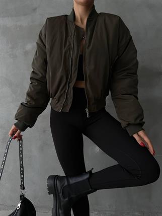 Short Pilot Bomber Ceket Petroli - Yeşil