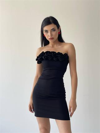 Sofia Mini Elbise - Siyah