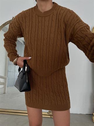 Sonya Triko Takım - Kahve