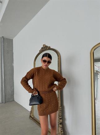 Sonya Triko Takım - Kahve