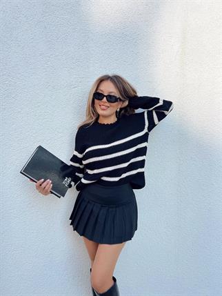 Susem Çizgili Kazak - Mavi