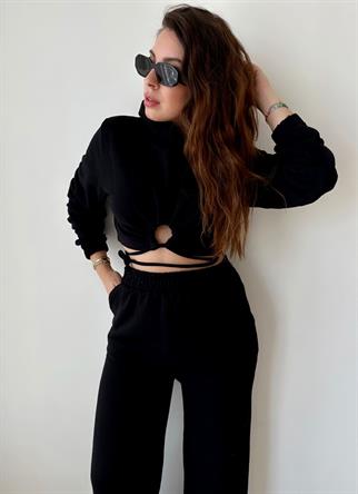 Tasarım Eşofman Takımı - Siyah