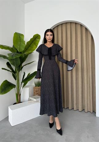Tasarım Puantiyeli Kurdele Elbise