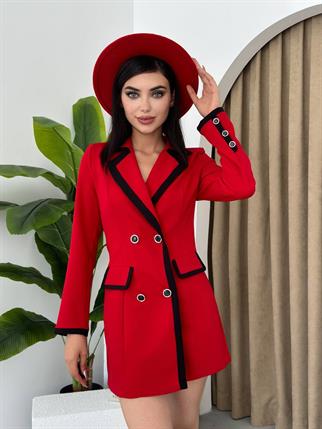 Thomas Düğme Detay Tasarım Ceket Elbise