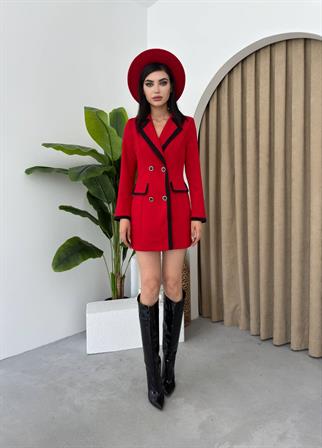 Thomas Düğme Detay Tasarım Ceket Elbise