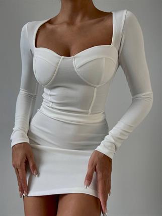 Vicente Mini Elbise - Beyaz