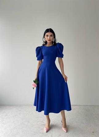 Viki Midi Boy Kloş Elbise-4414 - Saks