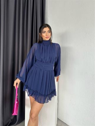 Violetta Mini şifon Elbise Laci