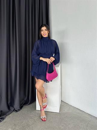 Violetta Mini şifon Elbise Laci