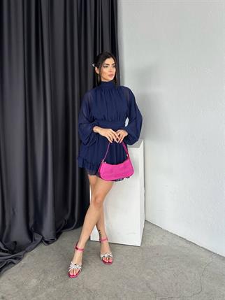Violetta Mini şifon Elbise Laci