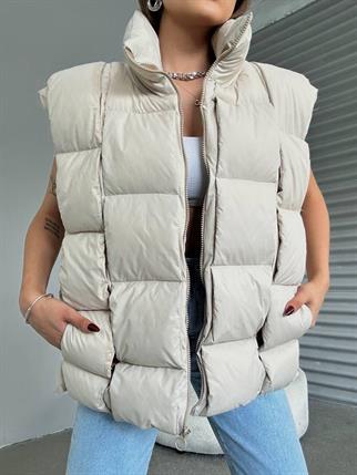 Yasmin Kolsuz Krem Şişme Yelek