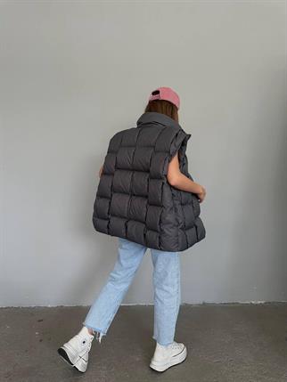 Yasmin Kolsuz Siyah Şişme Yelek 