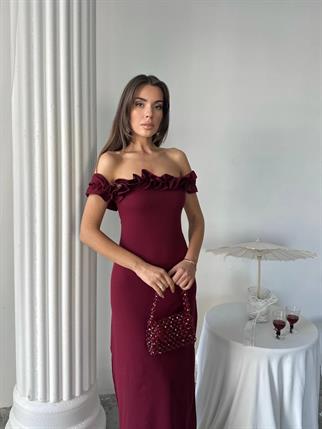 Yuna Tasarım Uzun Atlas Elbise