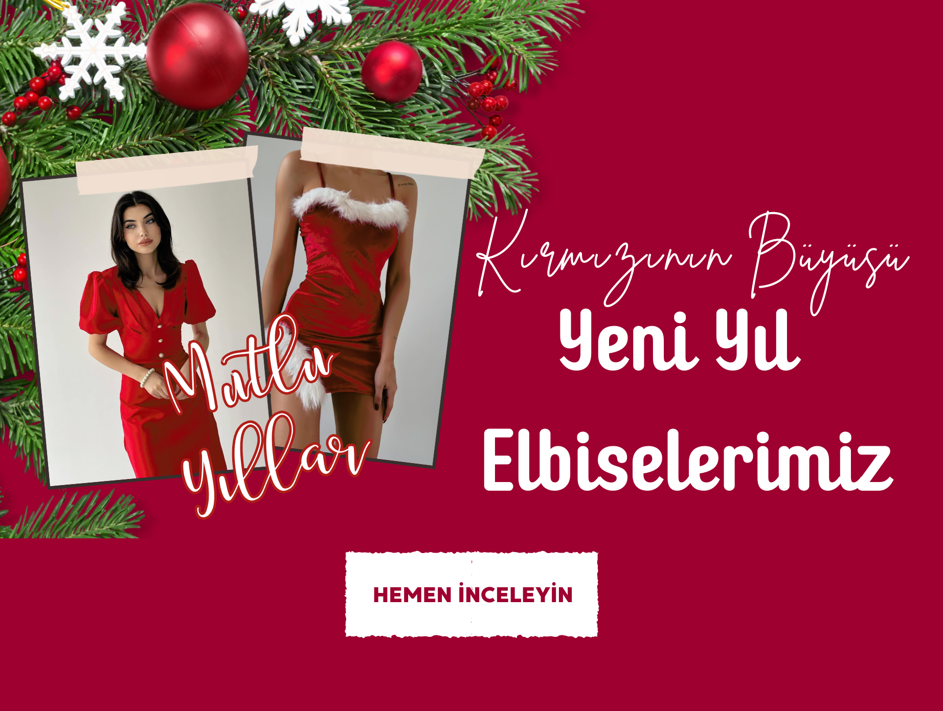 Kırmızı Elbise Modelleri