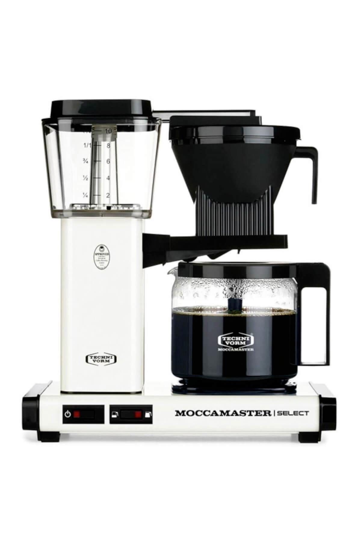 Kırık Beyaz | Moccamaster Select Filtre Kahve Makinesi Cam Potlu