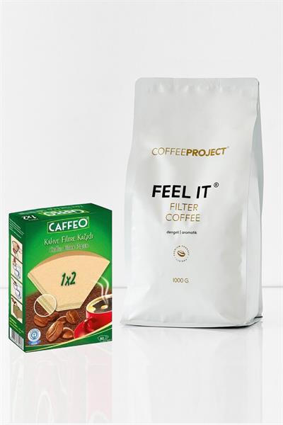 1 KG Filtre Kahve + Caffeo Filtre Kağıdı 1x2