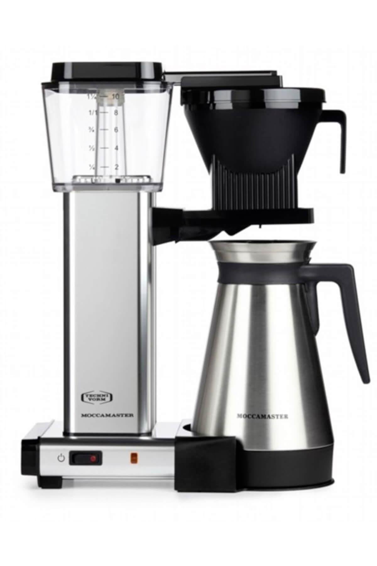 Parlak Gümüş | Moccamaster Select Filtre Kahve Makinesi Termoslu