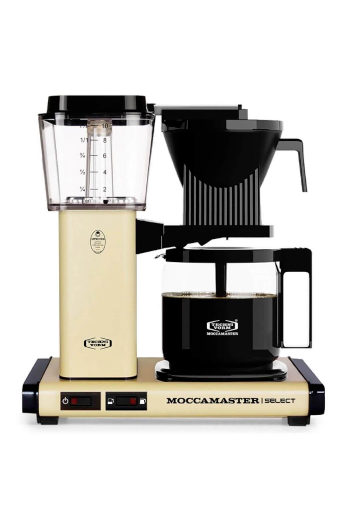 Pastel Sarı | Moccamaster Select Filtre Kahve Makinesi Cam Potlu