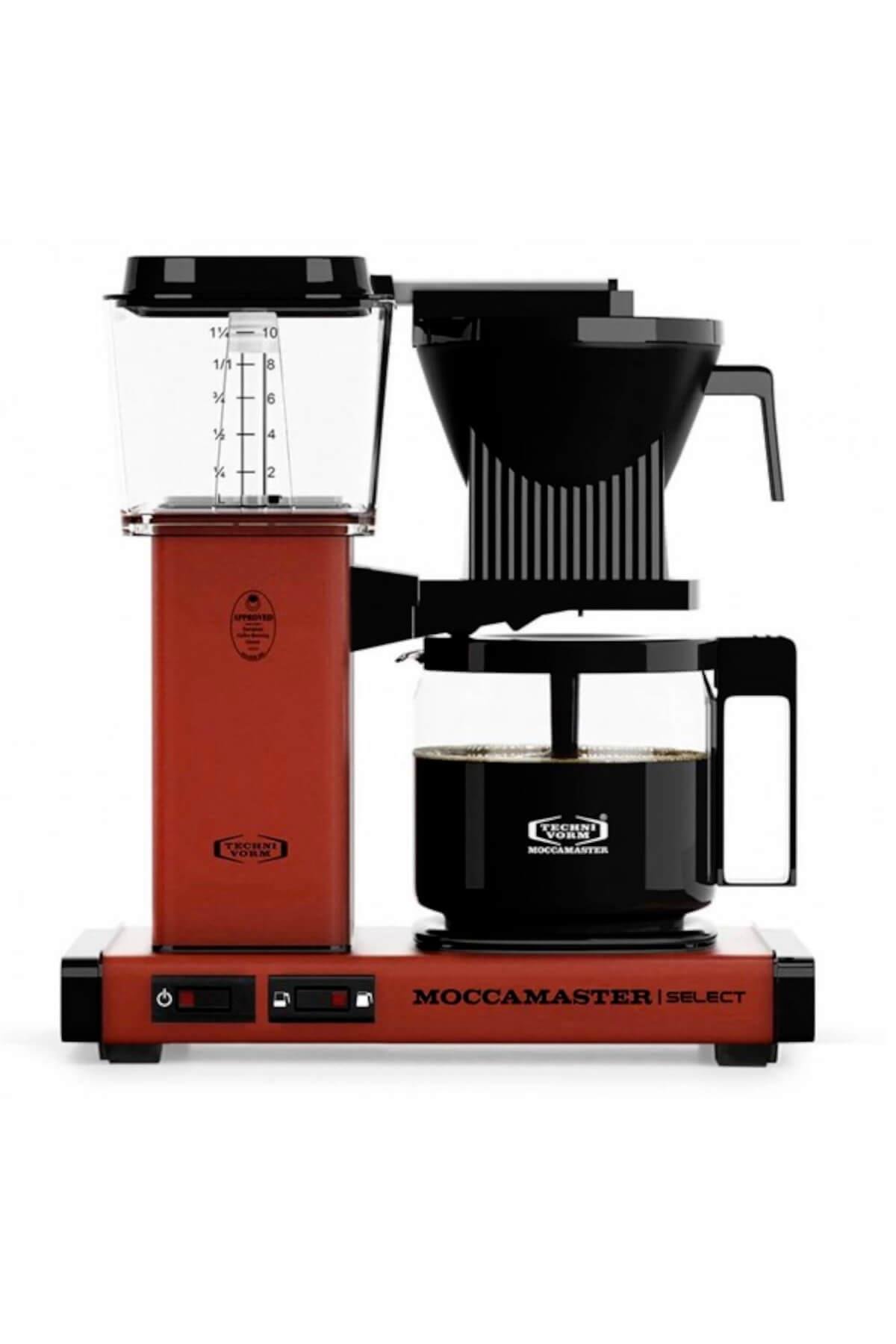 Tuğla Kırmızısı | Moccamaster Select Filtre Kahve Makinesi Cam Potlu