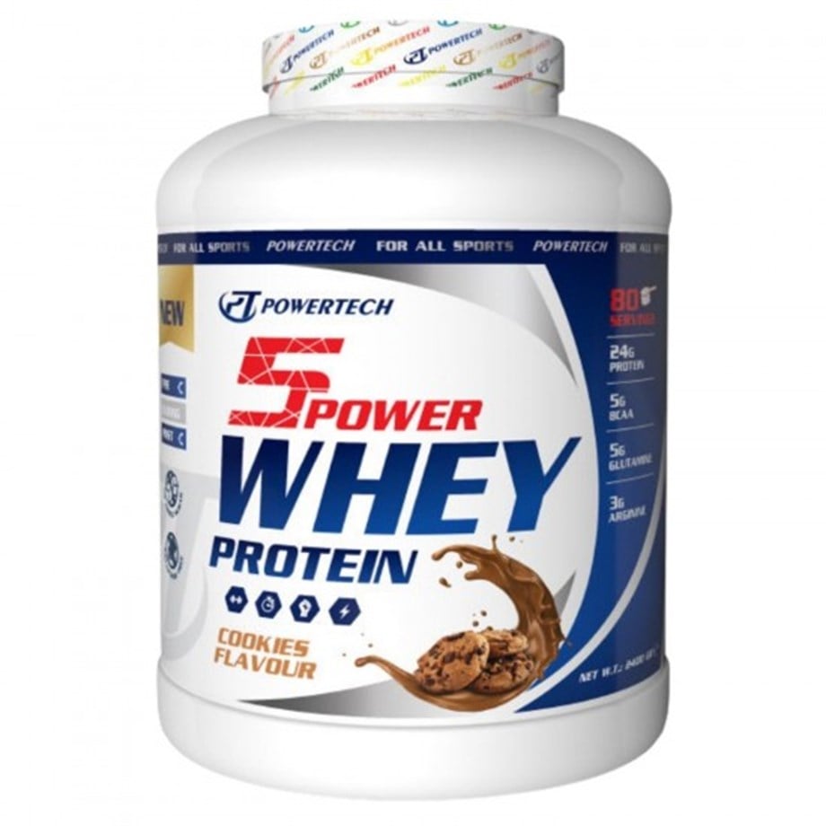 5POWER WHEY PROTEİN TOZU 2400 GR 80 SERVİS AROMA SEÇENEKLİ