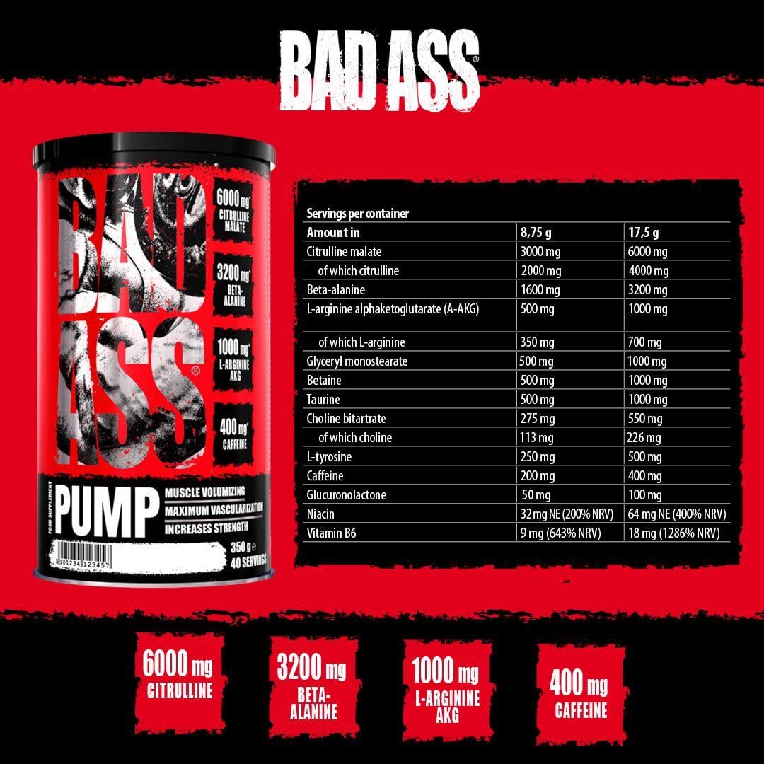 Bad Ass Pump Pre Workout 350 gr