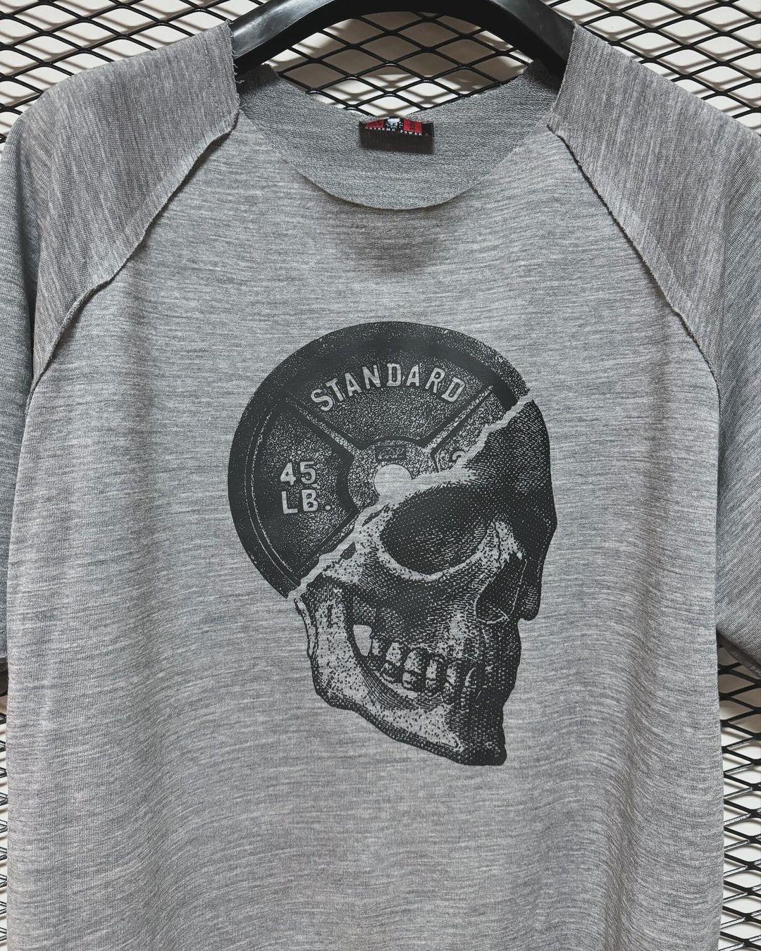 Beast Mode T-Shirt Reglan Kol Oversize Koyu Gri Kuru Kafa Baskılı
