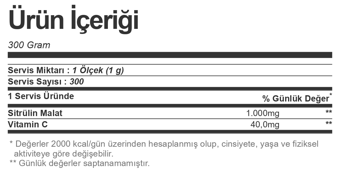BigJoy Citruline Malate 300 gr Aromasız