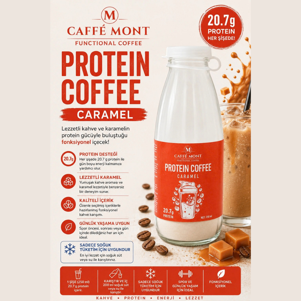 Caffe Mont Protein Coffee Cam Şişe 30 Gr