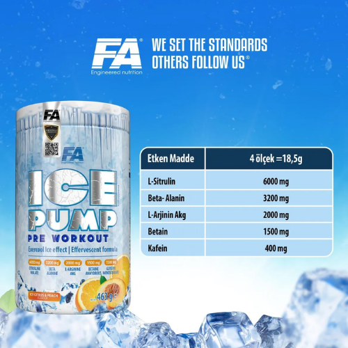 Fa Nutrition Ice Pump Pre Workout 463 gr