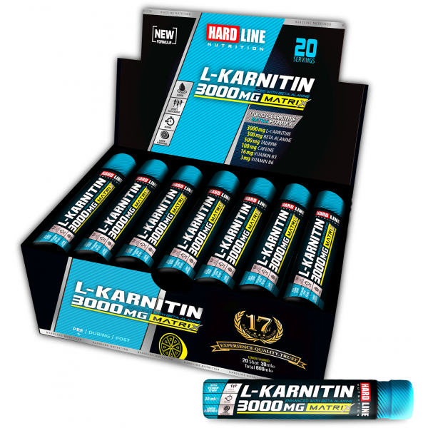 Hardline L-Karnitin Matrix 3000 mg 20 Shot